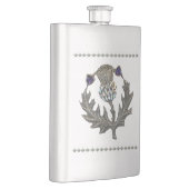 ステンレスの上に銀のアザミ フラスク (右)