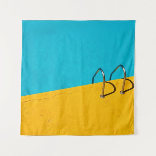 ステンレスはしご付きスイミングプール タペストリー (正面)