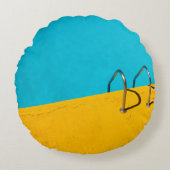 ステンレスはしご付きスイミングプール ラウンドクッション (正面)