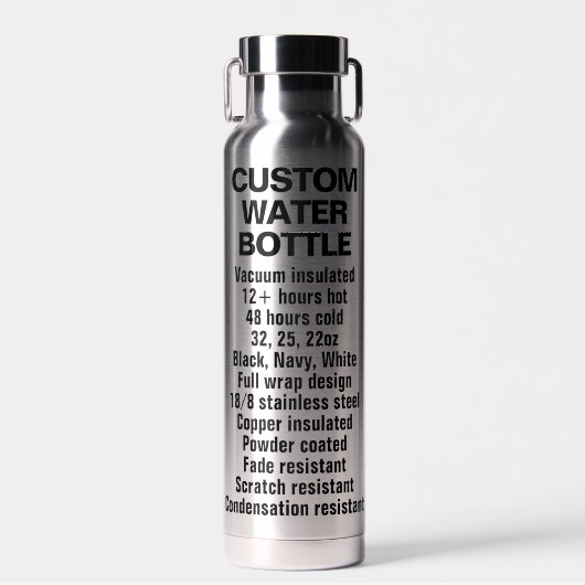 ステンレスカスタム鋼および銅真空ボトル ウォーターボトル (正面)