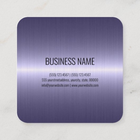 ステンレスカッコいい鋼ルック#2 スクエア名刺 (裏面)