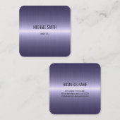 ステンレスカッコいい鋼ルック#2 スクエア名刺 (正面/裏面)