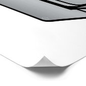 ステンレススチール冷蔵庫の漫画 ポスター (角)