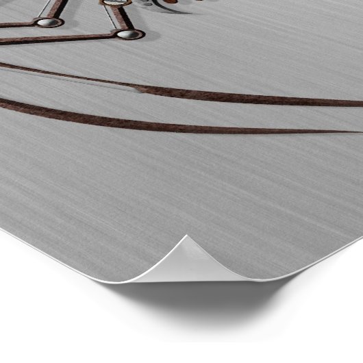 ステンレススチール効果付きスチームパンクスパイダー ポスター (角)