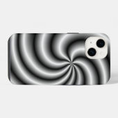 ステンレススチール渦巻き iPhoneケース (裏面横)