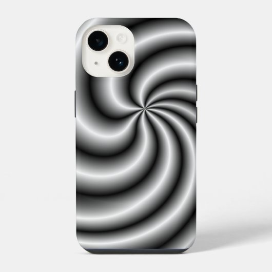 ステンレススチール渦巻き iPhoneケース (裏面)