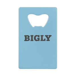 ステンレススチール製ビグリーデザインボトルオープナー クレジットカード栓抜き