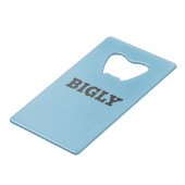 ステンレススチール製ビグリーデザインボトルオープナー クレジットカード栓抜き (裏面アングル)