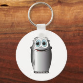 ステンレススチール製マンガ冷蔵庫 キーホルダー (正面)