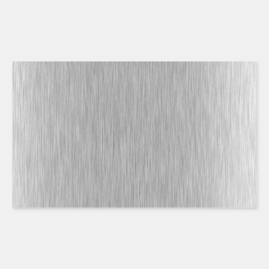 ステンレススティールテクスチャ 長方形シール (正面)