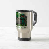 ステンレスタンブラー。ハッピーセントパトリックの日。i トラベルマグ (正面右)