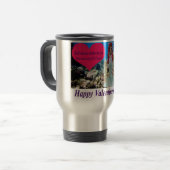 ステンレスタンブラー。ハッピーバレンタインデー。 doe トラベルマグ (正面左)