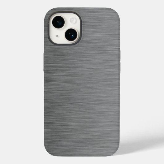 ステンレスブラシ仕上げメタルルック Case-Mate iPhoneケース (裏面)