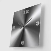 ステンレスモダン鋼設計Tic Toc スクエア壁時計 (傾斜)