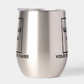 ステンレスワインタンブラーのビジネス名とロゴ (右面)