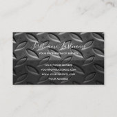 ステンレス抽象芸術ダイヤモンド金属プレート表面バス 名刺 (裏面)