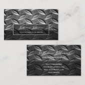 ステンレス抽象芸術ダイヤモンド金属プレート表面バス 名刺 (正面/裏面)