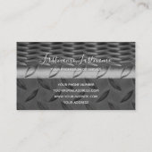 ステンレス抽象芸術ダイヤモンド金属プレート表面 名刺 (裏面)