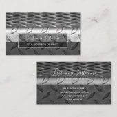 ステンレス抽象芸術ダイヤモンド金属プレート表面 名刺 (正面/裏面)