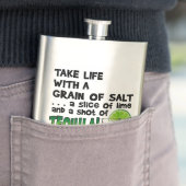 ステンレス製のカクテルフラスコ – ライム、塩、テキーラ！ フラスク (インサイチュ)