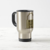 ステンレス製のマグの中の秘密 トラベルマグ (正面左)
