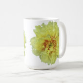 ステンレス銀の裏地に金牡丹 コーヒーマグカップ (正面右)