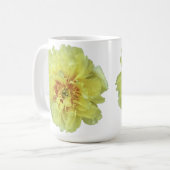 ステンレス銀の裏地に金牡丹 コーヒーマグカップ (正面左)