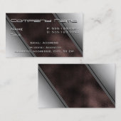 ステンレス鋼および鉄の名刺 名刺 (正面/裏面)