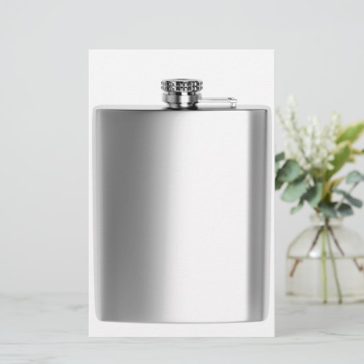 ステンレス鋼のお尻のフラスコ 便箋 (スタンド正面)