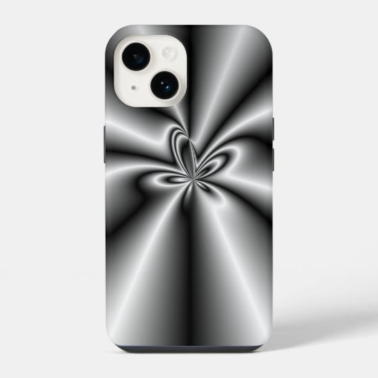 ステンレス鋼のしわ寄せ iPhoneケース (裏面)