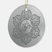 ステンレス鋼の効果の花のオウムのグラフィック セラミックオーナメント (左)