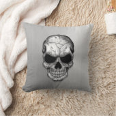 ステンレス鋼の効果の金属水晶スカル クッション (ブランケット)