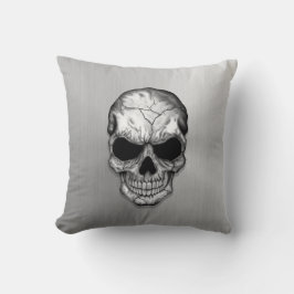 ステンレス鋼の効果の金属水晶スカル クッション