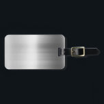 ステンレス鋼の金属の一見 ラゲッジタグ<br><div class="desc">ブラシをかけられた金属の背景の質(のど-プロダクトは実際の金属からなされません)

あなた自身のスキャン可能QRのバーコードの文字、モノグラム、ロゴ、会社のスローガン、または個人的なメッセージが付いているこの素晴らしいプロダクトをカスタマイズ! (クリックオレンジを"カスタマイズそれを!" 上でボタンをかけて下さい)</div>