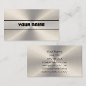 ステンレス鋼の金属 名刺 (正面/裏面)