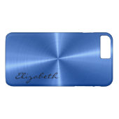 ステンレス鋼の青い外観 Case-Mate iPhoneケース (裏面(横))