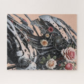 ステンレス鋼エイリアンロボット及びバラ ジグソーパズル (横)