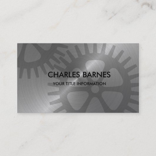 ステンレス鋼ギア名刺 名刺 (正面)