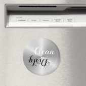 ステンレス鋼クリーン/ダーティコントラストタイポグラフィ マグネット (インサイチュ (食洗機))