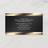 ステンレス鋼テクスチフェイクャ金ゴールド 名刺 (裏面)