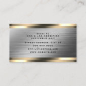 ステンレス鋼フェイク質組織金ゴールド業 名刺 (裏面)