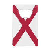 ステンレス鋼ボトルオープナーとアラバマ州旗 クレジットカード栓抜き (裏面)