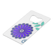 ステンレス鋼ボトルオープナーとアート クレジットカード栓抜き (正面アングル)