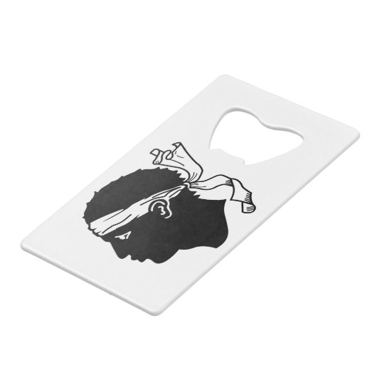 ステンレス鋼ボトルオープナーコルシカ国旗 クレジットカード栓抜き (裏面アングル)