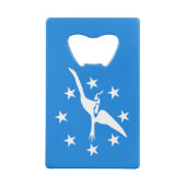 ステンレス鋼ボトルオープナーコーパスクリスティ国旗 クレジットカード栓抜き (裏面)