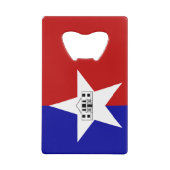 ステンレス鋼ボトルオープナーサンアントニオ国旗 クレジットカード栓抜き (裏面)