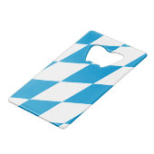 ステンレス鋼ボトルオープナーババリア国旗 クレジットカード栓抜き (正面アングル)