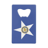 ステンレス鋼ボトルオープナーヒューストン国旗 クレジットカード栓抜き (正面)