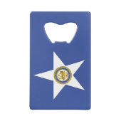 ステンレス鋼ボトルオープナーヒューストン国旗 クレジットカード栓抜き (裏面)