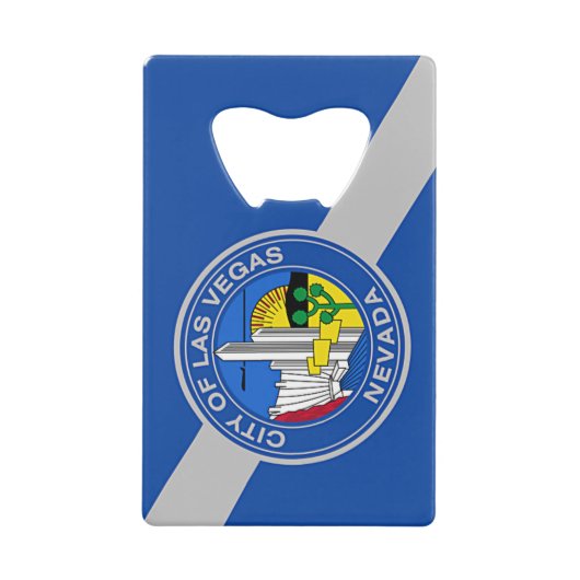 ステンレス鋼ボトルオープナー国旗ラスベガス クレジットカード栓抜き (正面)